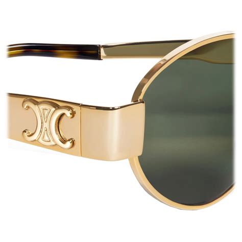 celine sunglasses metal gold|authentic Celine sunglasses.